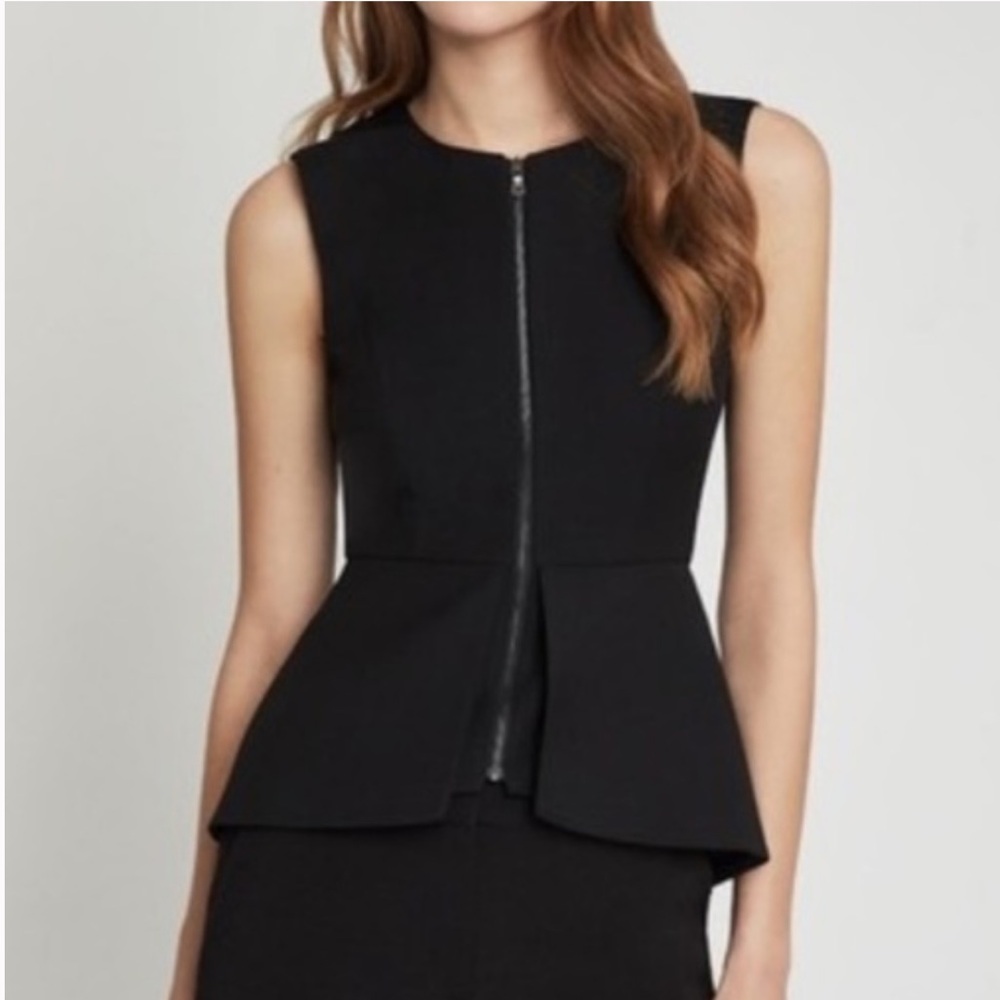BCBG Max Azria Abrielle Sleeveless Peplum Top